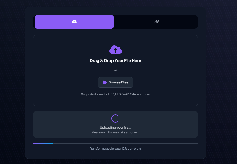 SubTranscribe Dashboard